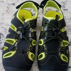 Khombu Water Shoes Black Neon Bright Green Kids Size 5M